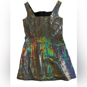 Hot topic vintage 1996 Lip Service Black and Silver Dress